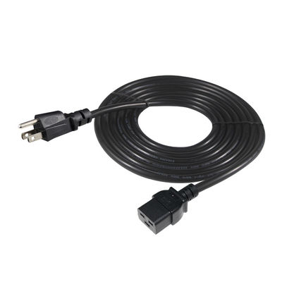 3 pin Sjt con cavo Sjtw Iec 320 C19 a Nema 5-15p 3 pin Lock Ac estensione 5ft 6ft