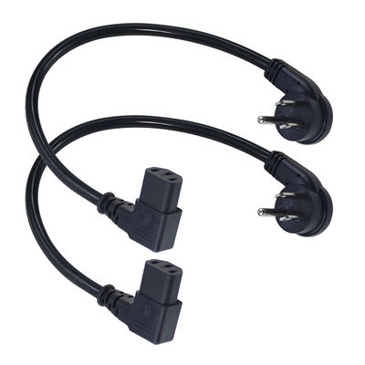 NEMA 5-15P 3Pin Plug Corde di alimentazione IEC con C13 angolo retto Kettle Plug 45 gradi curva