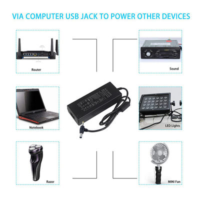 55X21mm 24V 2A Adaptore di commutazione doppio angolo Dc presa di alimentazione stile desktop