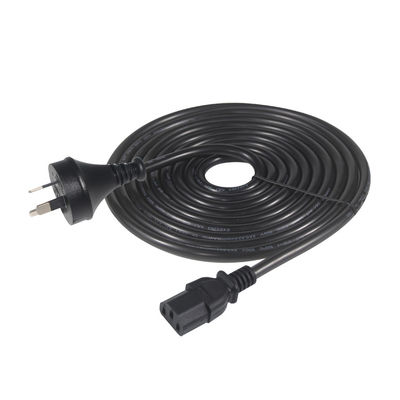 SAA Certified AU 2-Pin Plug to IEC C13 Power Cord, 250V 10A H05VV-F 3x0.75mm2 Rame puro per PC/Server/Apparecchi domestici