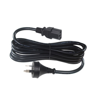 SAA Certified AU 2-Pin Plug to IEC C13 Power Cord, 250V 10A H05VV-F 3x0.75mm2 Rame puro per PC/Server/Apparecchi domestici