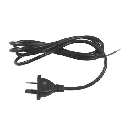 SAA Certified AU 2-Pin Plug to Stripped & Tined Power Cord H03VV-F 2x0.75mm2 PVC Jacket Bare Copper Conductor per elettrodomestici/uso industriale