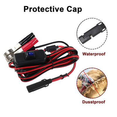 Sae Cable di estensione del cavo di ricarica con 12v on off Switch 14awg to Alligator Clip 2pin Quick Battery Battery Clamps