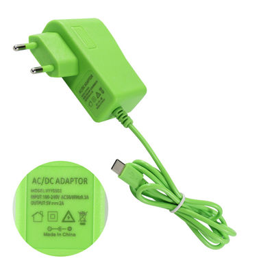Colore verde Brasile Potenza di ricarica rapida USB C adattatore 5V 2A per adattatore universale