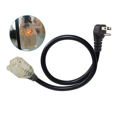 NEMA 5-15P a 5-15R 18AWG cavo di alimentazione nero 1.8M SVT SJT