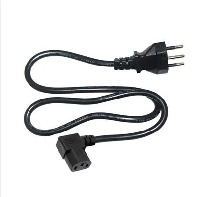 Cable di alimentazione C13 a tre punte e rettilineo di tipo industriale nero impermeabile per computer/server