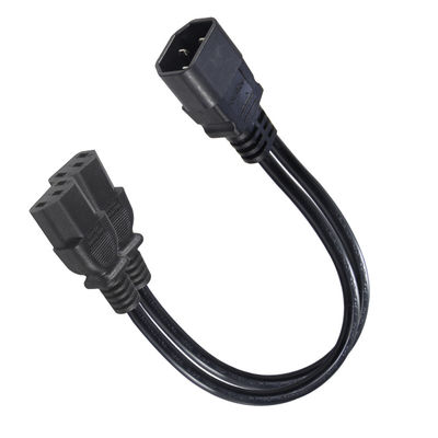 16AWG C14 a 2xC13 cavo di alimentazione per server/apparecchiature industriali 300V 10A RoHS certificato 3 spine