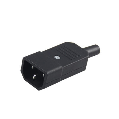 Corde di collegamento ad alta corrente a tre punte IEC 60320 C14 con ritardatore di fiamma V0 per rack server/cavi di alimentazione per computer 10A 250V 105°C