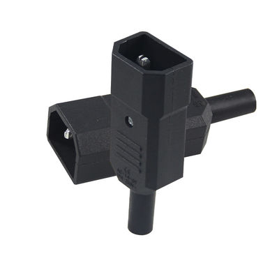 Corde di collegamento ad alta corrente a tre punte IEC 60320 C14 con ritardatore di fiamma V0 per rack server/cavi di alimentazione per computer 10A 250V 105°C