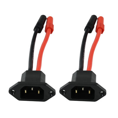 Kit di connettori per cavi di alimentazione da C14 a XT150 con cavi maschile (nero) e femminile (rosso) per sistemi di energia solare/veicoli elettrici - cablaggio per veicoli pesanti 14AWG