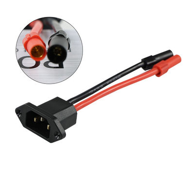 Kit di connettori per cavi di alimentazione da C14 a XT150 con cavi maschile (nero) e femminile (rosso) per sistemi di energia solare/veicoli elettrici - cablaggio per veicoli pesanti 14AWG