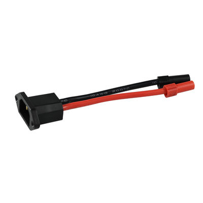 Kit di connettori per cavi di alimentazione da C14 a XT150 con cavi maschile (nero) e femminile (rosso) per sistemi di energia solare/veicoli elettrici - cablaggio per veicoli pesanti 14AWG