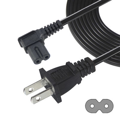 Corde di alimentazione US 2 pin a C7 per elettronica domestica / ufficio con 125V 10A 1.5M