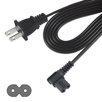 Corde di alimentazione US 2 pin a C7 per elettronica domestica / ufficio con 125V 10A 1.5M