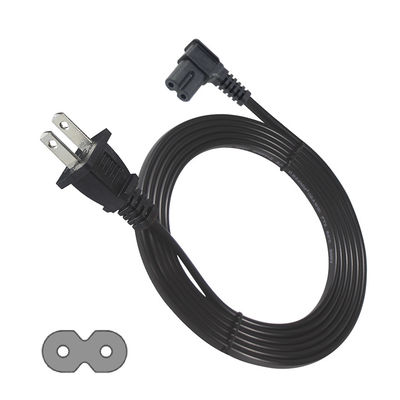 Corde di alimentazione US 2 pin a C7 per elettronica domestica / ufficio con 125V 10A 1.5M