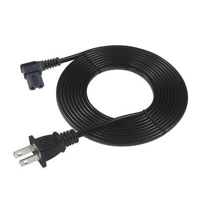Corde di alimentazione US 2 pin a C7 per elettronica domestica / ufficio con 125V 10A 1.5M