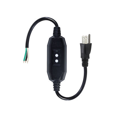 Industriale di grado pesante 18AWG NEMA 5-15P cavo di alimentazione con protezione RCD e estremità di filo nudo per macchine / elettrodomestici