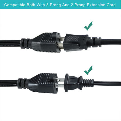 14 AWG SPT-3 Flat Wire Power Cord NEMA 5-15P to 5-15R Straight Blade Plug 15A 125V Cavo flessibile per uso industriale/domestico