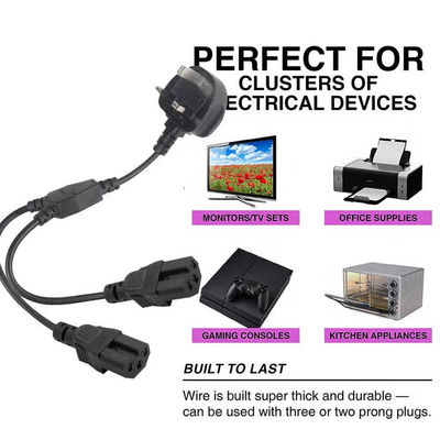 UK Plug Dual C15 Power Cord Industrial Grade 16A 250V 1.5M per l'utilizzo su server rack/data center