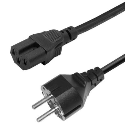 Cordo di alimentazione da 2Pin a C15 UE certificato 10A 250V con VDE/CE Safety for Home Appliance & Server Rack (1.2M Heavy Duty)