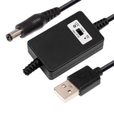 USB A Maschio a DC5.5*2.1mm Cavo di aumento di tensione da 5V a 9V/12V Converter per dispositivi di alimentazione con protezione da sovraccarico