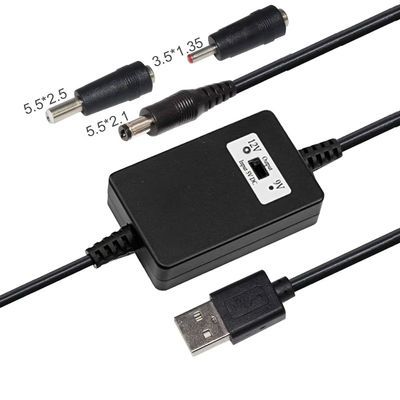USB A Maschio a DC5.5*2.1mm Cavo di aumento di tensione da 5V a 9V/12V Converter per dispositivi di alimentazione con protezione da sovraccarico