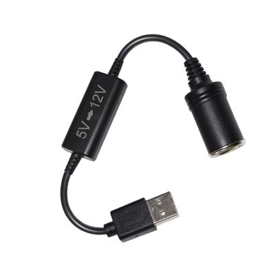 5V a 12V USB Car Adapter Cable Step Up Converter Cable con presa per accendini per sigarette, per telefono GPS Dash Cam, 24W di ricarica sicura