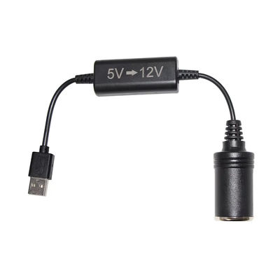 5V a 12V USB Car Adapter Cable Step Up Converter Cable con presa per accendini per sigarette, per telefono GPS Dash Cam, 24W di ricarica sicura