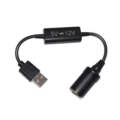 5V a 12V USB Car Adapter Cable Step Up Converter Cable con presa per accendini per sigarette, per telefono GPS Dash Cam, 24W di ricarica sicura