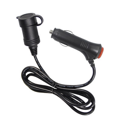 12V / 24V Car Cigarette Lighter to Socket Extension Cord con doppia porta USB per dispositivi di ricarica RV Truck