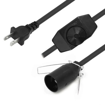 NEMA 1-15P a E14 cavo adattatore di presa con dimmer, convertitore della spina elettrica per portalampada SPT-2 18AWG