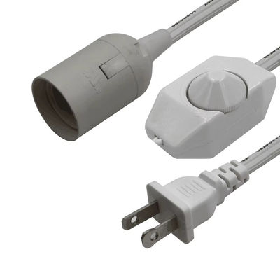 NEMA 1-15P a E27 Cavo di conversione con interruttore dimmer regolabile per presa del portalampada a tre punte 15A 250V