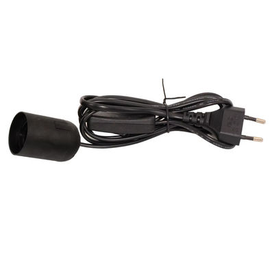 Cable di porta lampadina EU Plug E27 resistente con interruttore 303 e presa a due punte per illuminazione interna/esterna - certificato CE (220-240V)