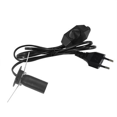 Cable per porta lampadina UE Premium Plug E14 con interruttore di attenuazione regolabile per apparecchi di illuminazione del soffitto AC 250V 5A