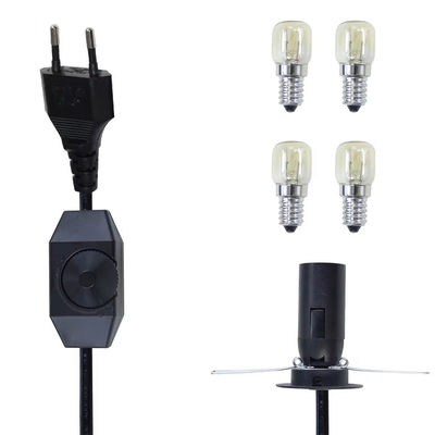 Cable per porta lampadina UE Premium Plug E14 con interruttore di attenuazione regolabile per apparecchi di illuminazione del soffitto AC 250V 5A