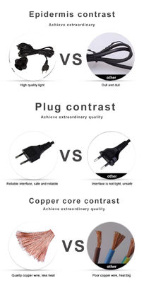 Cable di presa UE per il supporto per lampadina E26 con interruttore 303 per apparecchiature di illuminazione da tavolo per lampadine da tavolo 250V 4A
