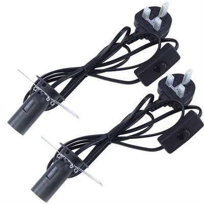 E14 Cavo per il convertitore delle prese di luce con presa UK e interruttore 303, 250V 3A per apparecchi di illuminazione vintage