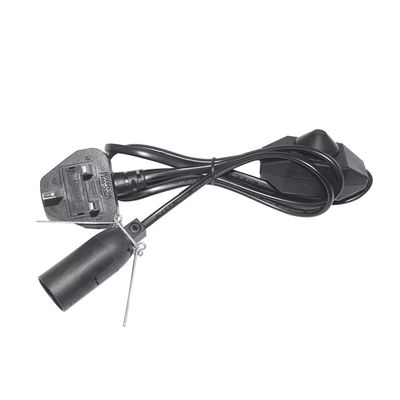 Cable di adattamento per porta lampadina UK Plug E14 con interruttore di attenuazione regolabile e certificazione CE - Accessori standard per l'illuminazione di sicurezza BS1363