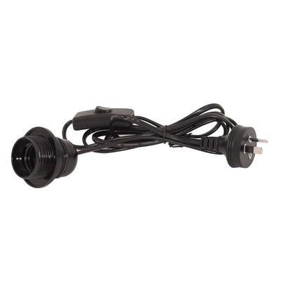 E26 resistente all'acqua Portatore di lampadina Corde di alimentazione AU Plug con 303 Interruttore per illuminazione interna / esterna 250V 10A