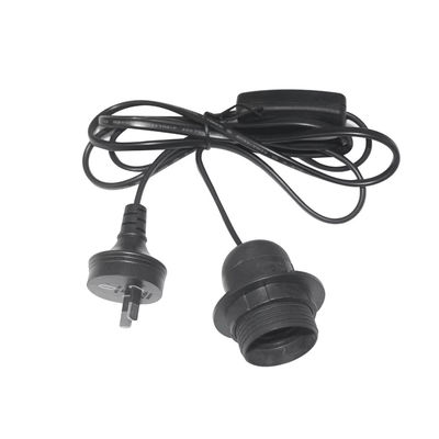 E26 resistente all'acqua Portatore di lampadina Corde di alimentazione AU Plug con 303 Interruttore per illuminazione interna / esterna 250V 10A