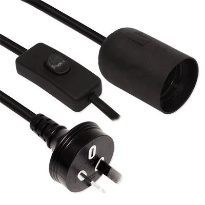 AU Plug to E27 Lamp Socket Converter, 303 Switch Bulb Adapter 250V 10A per ventilatore di soffitto / impianto di illuminazione