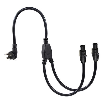PowerCON Y Splitter Cable NEMA 5-15P a Dual PowerCON Out 1 maschio a 2 femmine per illuminazione sul palco e apparecchiature audio