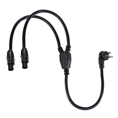 PowerCON Y Splitter Cable NEMA 5-15P a Dual PowerCON Out 1 maschio a 2 femmine per illuminazione sul palco e apparecchiature audio