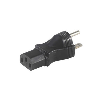 NEMA 5-15P di grado industriale a IEC 320 C13 Plug di adattatore di alimentazione per server rack / data center con alloggiamento ad alta corrente e ignifughi da 125V 15A (conforme alla norma UL)