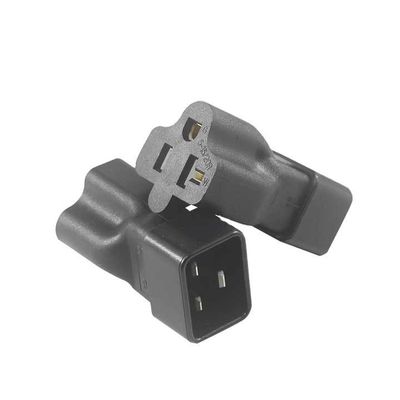 NEMA 5-15R to IEC 320 C20 Converter Plug Adapter per data center/uso industriale, connettore di alimentazione durevole da 250V a 15A