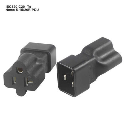NEMA 5-15R to IEC 320 C20 Converter Plug Adapter per data center/uso industriale, connettore di alimentazione durevole da 250V a 15A