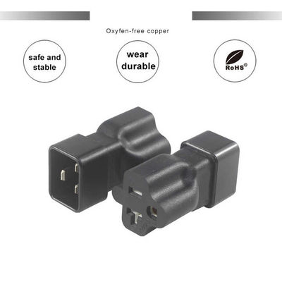 NEMA 5-15R to IEC 320 C20 Converter Plug Adapter per data center/uso industriale, connettore di alimentazione durevole da 250V a 15A