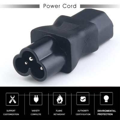 Adaptore di alimentazione universale ad alta corrente C13 a C6 Input a tre punte per data center/apparecchiature da ufficio 100-240V 10A Certificato CE