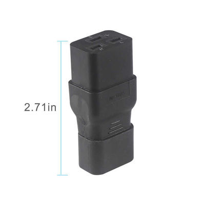 Adattatore di presa di corrente a tre punte C19 a C20 di grado industriale per data center/server rack, 15A 250V, certificato CE, design impermeabile