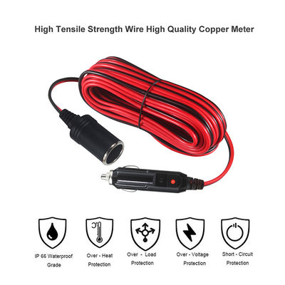 Accendino per auto Maschio a femmina presa accendino per sigarette cavo adattatore 1.2M SPT-2 16AWG 12V per l'alimentazione del veicolo